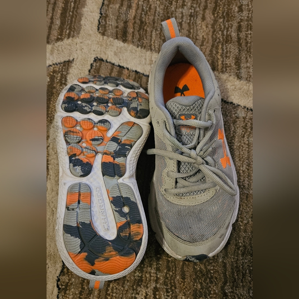 Under Armour Gray and Orange Sneakers